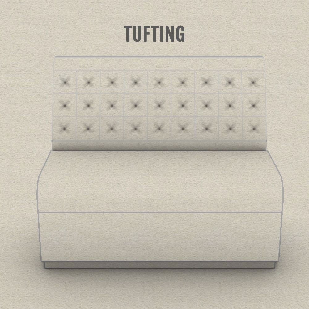 nightclub modular private couch option tufting