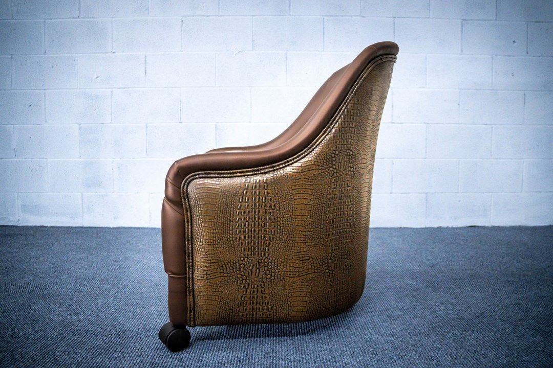 hybrid nightclub barrel chair side view